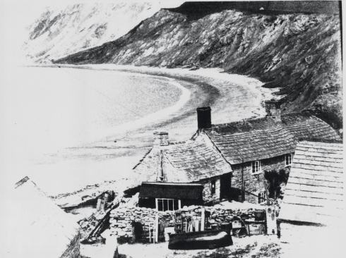 Sea Cottage, Worbarrow, home of the Miller family of fishermen, photographed by Geraldine Paul in 1938