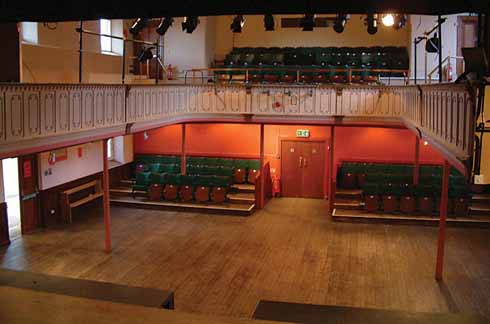 The theatre’s origins as a Methodist chapel are evident