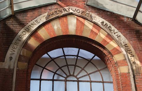 Henry Joy was proud enough of his project to have his name carved on the inside of the entrance arch