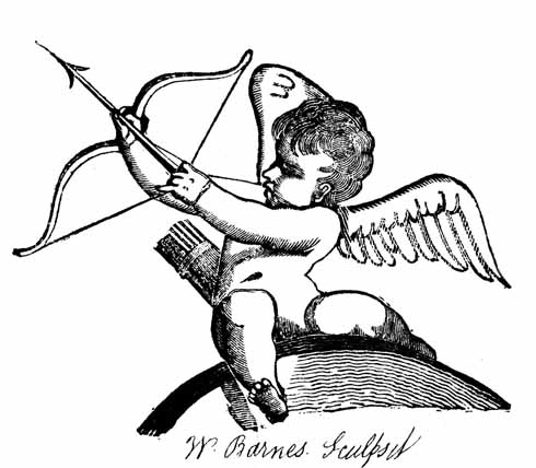 There is little room for doubt on what was on the mind of William Barnes when he made this woodcut while he was courting Julia!