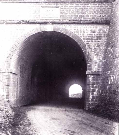A rare early picture of the south entrance to the tunnel