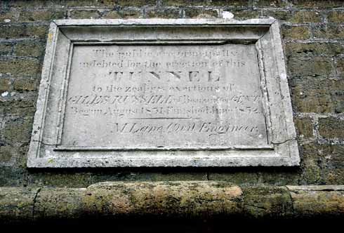 This close-up of the plaque that can be seen in the picture on page 00 was taken from scaffolding erected for the 2009 repairs. It pays proper tribute to the ‘zealous exertions’ of Giles Russell.
