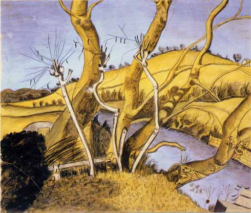 Stream at the Mill House by E Q Nicholson, c 1943