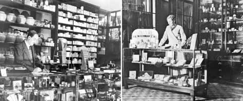 1110edSHOPPING5 Inside Parsons on Cornhill a little later in the 1930s. The shop divided into two – the hairdressing side offered cosmetics and perfume for Christmas presents, and the more masculine side cigars, pipes and tobacco.