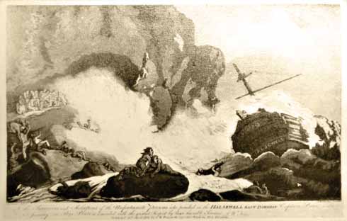 1210edHalsewell A contemporary print of Halsewell on the rocks