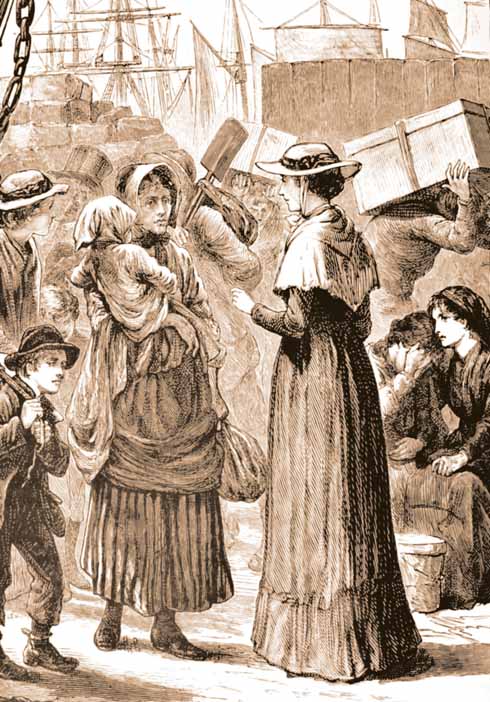 British emigrants arrive in Australia