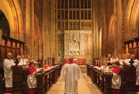 The Abbey Choir, Boy Choristers to the fore, Gentlemen to the rear