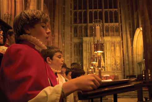 The Sherborne Abbey boy choristers are drawn not from a specialist music school, but from schools around the area