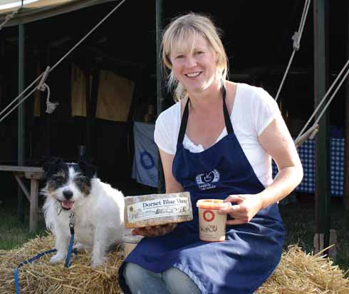 Emily Davies at the Stock Gaylard Oak Fair (with Burt)