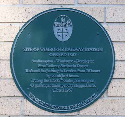 A plaque celebrating what was once the busiest station in Dorset