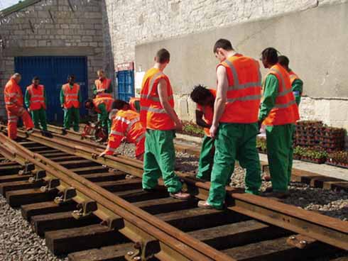 211edPortland1 One of Portland YOI’s successes is its course in railway track maintenance