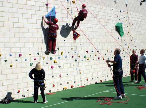 211edPortland5 The climbing wall is not an outside wall!