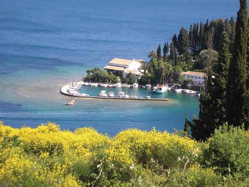 KoulouraHarbourNorth-EastCorfu ‘The two best places in the world…’. On a glorious day, West Bay’s harbour seems rather more Ionian than even Kouloura Harbour, North-East Corfu.