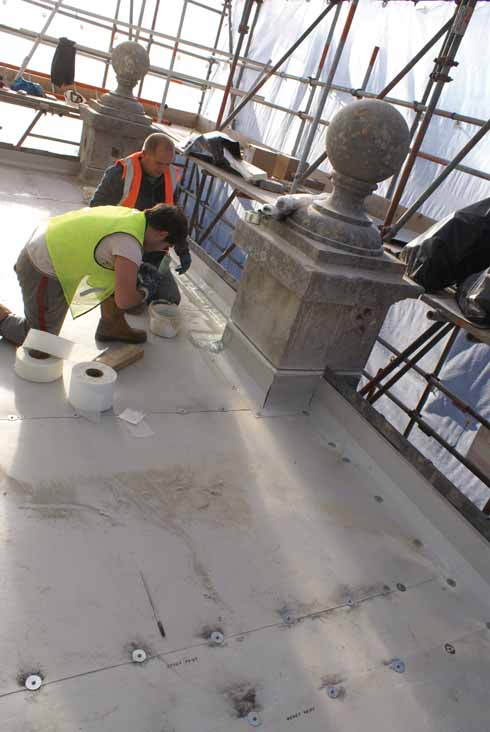 411edDURLSTON10 The terrace around the belvedere is now fully waterproofed
