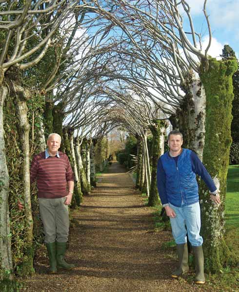 411edHOUSE140211___18 Gardeners Mark Eavis (right) and David Bishop by the Lime Walk