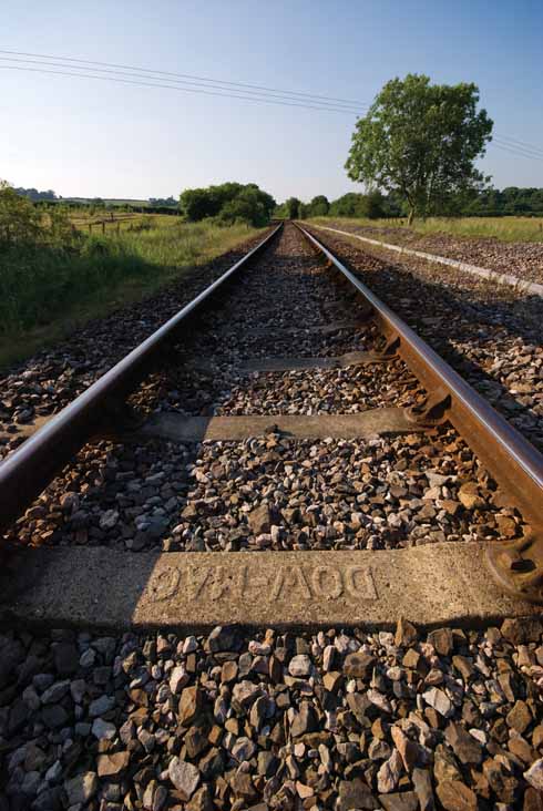 411edWALK3 The single-track railway line is a common sight in North Dorset