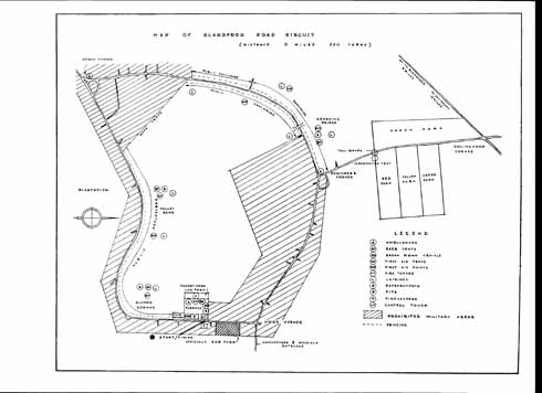 511edBLANDFORDpositionalMAP The circuit, showing the positions of all the (albeit limited) facilities