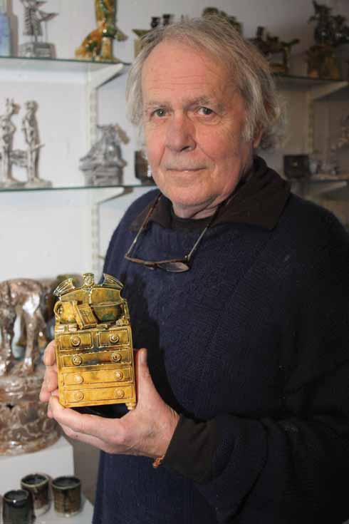 This chest of drawers, which Ian made for his daughter, was one of his first ceramic sculptures