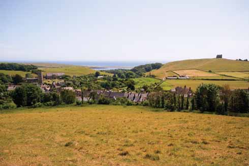 Abbotsbury, with the Fleet and sea beyond