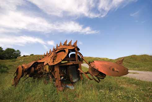 A sculpture on the return leg of the walk