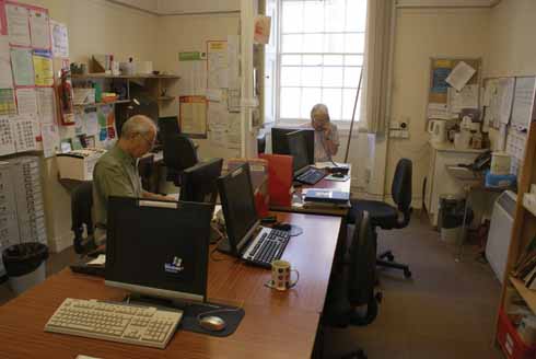611edDORCHESTER2 First thing in the morning, the volunteers man the ‘out-of-hours’ telephone service and prepare for their first appointments and drop-ins begin