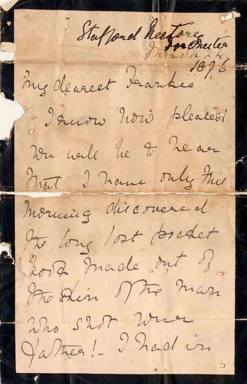Blanche Egerton's letter on finding the skin