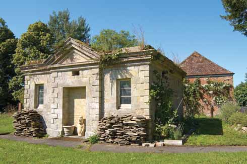 The historic crematorium is now a garden storage area