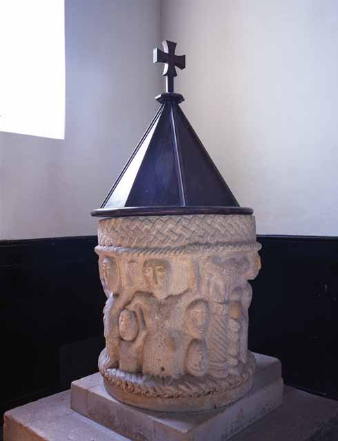 The Victorian Hospitaller chapel of St George near Toller Fratrum, north of Dorchester, is a replacement building for the original chapel, which was once part of a larger monastery of the Knights Hospitaller. The building is of relatively little significance, but the Saxon font inside has a beautiful, primitive carving running around its circumference.