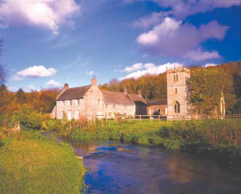 Below Although All Saints church at Nether Cerne was part of the original endowment of the Benedictine Abbey, there is no evidence of 9th-century construction, its earliest feature being a 12th-century font on a 14th-century stand. It was in use from the dissolution of the monasteries in 1539 to 1971, when it was declared redundant.