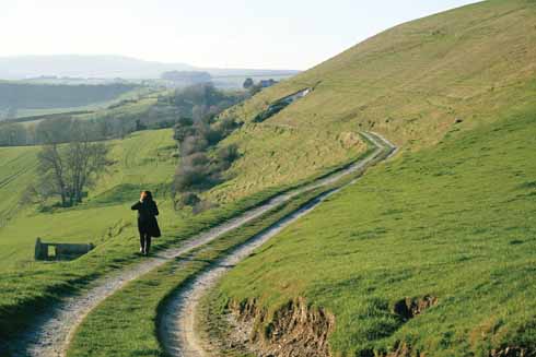 811edLeggingIt4 Skirting Bincombe Down escarpment