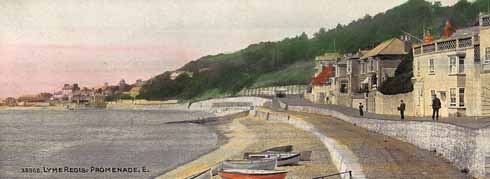  A colourised view of the Lyme 'Promenade' taken around 1900-1903