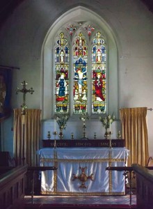 Inside Chaldon Herring's church of St Nicholas