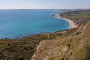 Looking west to the isthmus of the Isle of Portland