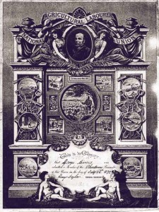  NALU membership certificate George Curtis of Cheselbourne July 26 1872