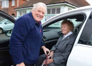 Dorset Blind Association volunteer drivers Gill Brown and Iris Harmer, ‘absolutely the lifeblood of the organisation,’ says Jonathan 