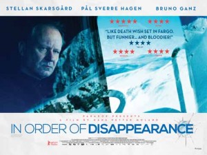 The poster for In Order of Disappearance, the 2014 Norwegian comedy noir film which SHIFF managed to show before the DVD came out