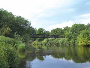 Preetz Bridge was the first purpose-built pedestrian bridge to cross the River Stour. It was opened in 1997.