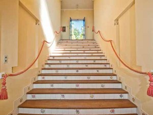 With its rope banisters, tiled stair risers and recessed panel radiators, this is certainly not your average staircase