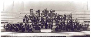 Rudolf Schwarz and Bournemouth Municipal Orchestra on the original Winter Gardens stage before the proscenium arch was added. Although not built for music, the Winter Gardens nevertheless had a beautiful acoustic that was much appreciated by Schwarz and many others.