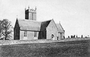 A 1922 photograph of the church, complete with south apse