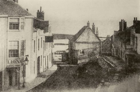 One of the earliest photographs of Lyme Regis, looking down Broad Street to the sea, dating possibly from as early as 1850, only three years after Mary Anning’s death. This is the town as she knew it.