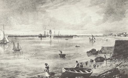 Lyme The shore at Lyme Regis in about 1835. The very ladylike fossilist in the foreground is unlikely to be Mary Anning herself; she is more probably one of the many visitors interested in geology.