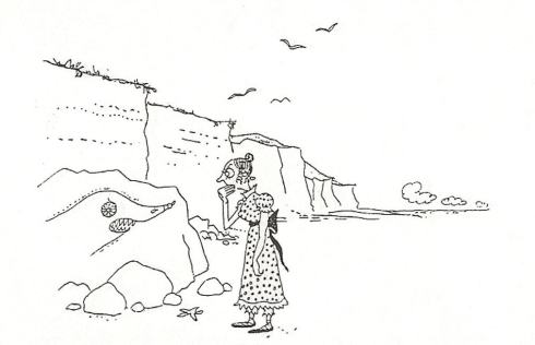 Lyme Osbert Lancaster’s cartoon of 1950 shows a Jane Austen-ish miss with a very unlikely fossil